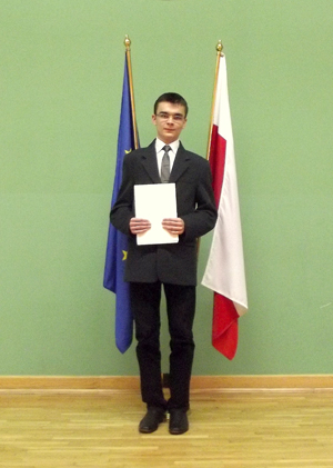 Fotografia: Radosław Krukowski z dyplomem 